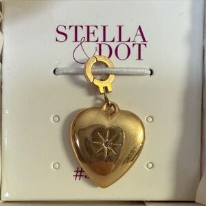 Stella & Dot Tatum Gold Toned Heart Charm with Star Accent